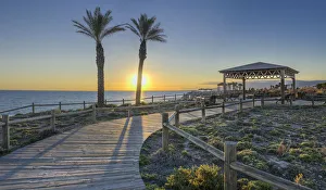 Promenade of El Toyo, Almeria, Andalusia, Spain Promenade of El Toyo, Almeria, Andalusia, Spain