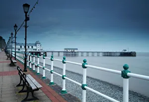 Promenade and pier in Penarth town outside Cardiff in South Wales Promenade and pier in Penarth town outside Cardiff in South Wales