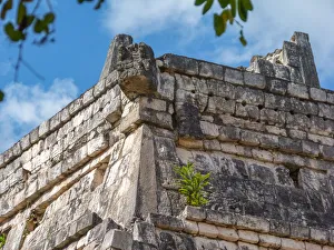 Detail of pyramid in Chichen Itza ruins, Mexico Detail of pyramid in Chichen Itza ruins, Mexico