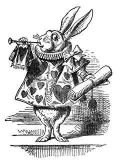 Rabbit with a scroll - Alice in Wonderland 1897 Rabbit with a scroll - Alice in Wonderland 1897