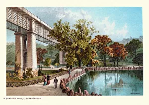 Ramsdale valley, Park in Scarborough, North Yorkshire, Victorian 19th Century Ramsdale valley, Park in Scarborough, North Yorkshire, Victorian 19th Century