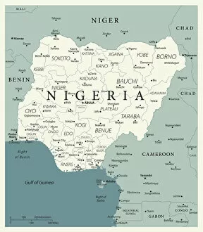 Related Images Collection: Reference Map of Nigeria
