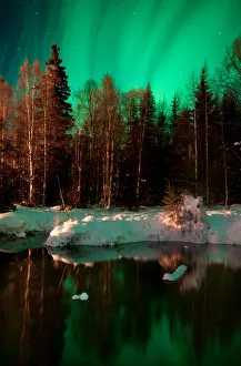 Reflecting on dream - Alaskan Northern lights Reflecting on dream - Alaskan Northern lights
