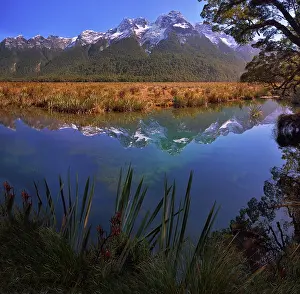 Snow Capped Mountains NZ Prints: Reflection at Mirror Lake