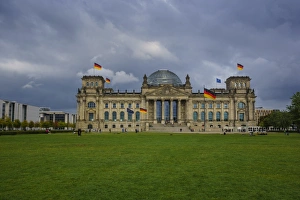 Reichstag building under a cloudy sky, Berlin, Germany Reichstag building under a cloudy sky, Berlin, Germany