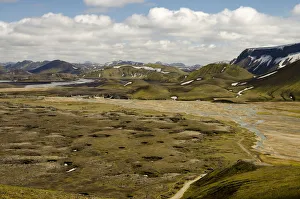 Rhyolite mountains, Joekulgilskvisl river, Landmannalaugar, Fjallabak Nature Reserve Rhyolite mountains, Joekulgilskvisl river, Landmannalaugar, Fjallabak Nature Reserve