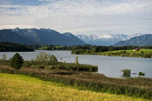 Riegsee Lake, Upper Bavaria, Bavaria, Germany Riegsee Lake, Upper Bavaria, Bavaria, Germany