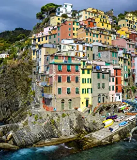 Prints of Riomaggiore Liguria Prints: Riomaggiore Village Print