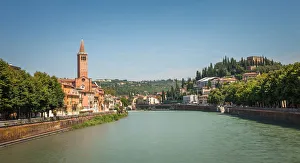 River Adige floating Through Verona, Italy River Adige floating Through Verona, Italy
