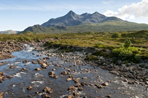 River Sligachan and Sgurr nan Gillean Mountain of Cuillin Range, Isle of Skye, Scotland River Sligachan and Sgurr nan Gillean Mountain of Cuillin Range, Isle of Skye, Scotland