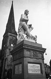 Scotland Black And White Photos Prints: Robert Burns Statue