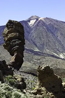 Rock Formations Spain Prints: The rocks and the volcano