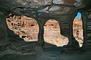Roman theatre seen from a grave, Petra, Jordan Roman theatre seen from a grave, Petra, Jordan