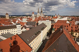 Rooftops of the historic centre with the clock tower of Old Town Hall Rooftops of the historic centre with the clock tower of Old Town Hall