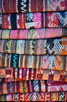 Rugs for sale in the street market of Purmamarca Rugs for sale in the street market of Purmamarca