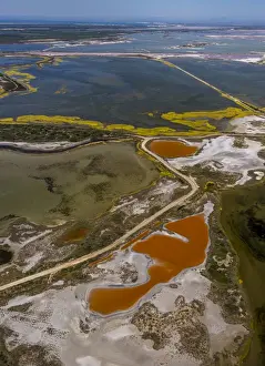 Camargue Landscape Photography Prints: Salt patterns on the surface of salt marshes