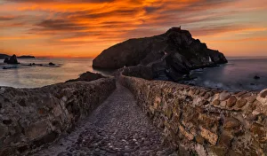 San Juan de Gaztelugatxe at sunset in Basque Country, Spain San Juan de Gaztelugatxe at sunset in Basque Country, Spain