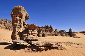 Sandstone rock formation near Tin Merzouga, Tadrart, Tassili nAjjer National Park Sandstone rock formation near Tin Merzouga, Tadrart, Tassili nAjjer National Park