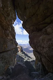 Scenic view through rock window, Wolfberg Cracks, Cederberg Wilderness Area Scenic view through rock window, Wolfberg Cracks, Cederberg Wilderness Area