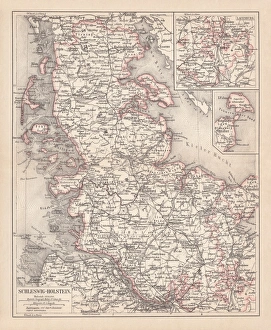 Schleswig-Holstein, lithograph, published in 1878 Schleswig-Holstein, lithograph, published in 1878