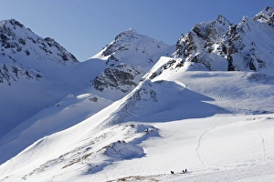 Schwarze Hoerner Mountain and Wildseeluggen Mountain, Pizol, Sarganserland, St Schwarze Hoerner Mountain and Wildseeluggen Mountain, Pizol, Sarganserland, St