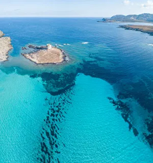 Seascape from above in Stintino, Sardinia, Italy Seascape from above in Stintino, Sardinia, Italy