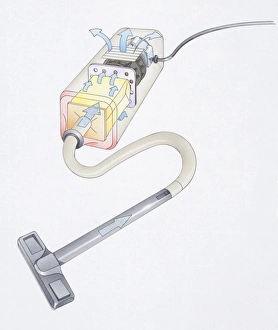 Sectioned view of Vacuum Cleaner showing Air Flow Sectioned view of Vacuum Cleaner showing Air Flow