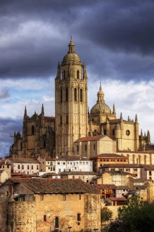 Segovia old town and Gothic style Cathedral Segovia old town and Gothic style Cathedral