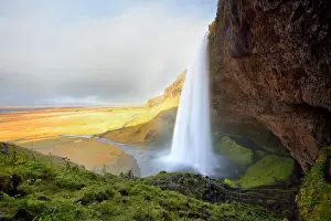 Icelandic Coastline Scenery Prints: Seljalandsfoss Waterfall