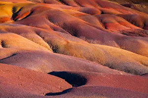 Seven Coloured Earth on Chamarel, Mauritius island, Africa Seven Coloured Earth on Chamarel, Mauritius island, Africa