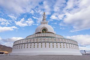 Shanti Stupa one of the famous place in leh ladakh , jummu and kashmir region, india Shanti Stupa one of the famous place in leh ladakh , jummu and kashmir region, india