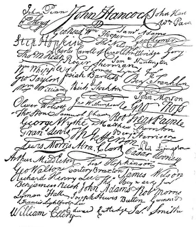 Signatures to the American Declaration of Independence Signatures to the American Declaration of Independence