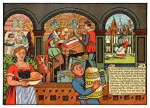 Sing a Song of Sixpence - Victorian nursery rhyme illustration Sing a Song of Sixpence - Victorian nursery rhyme illustration