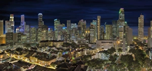 Singapore Central Business District Skyline and Ch Singapore Central Business District Skyline and Ch