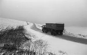 Black And White Winter Landscape Prints: Slow Going