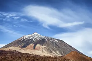 Spanish Volcanic Landmark Prints: Snow-capped Mount Teide