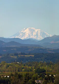 Snow covered Mount Adams in Washington State on a clear blue sky day Snow covered Mount Adams in Washington State on a clear blue sky day