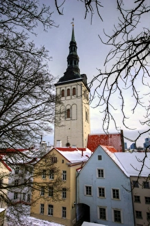 Snow covered St. Nicholas Church in Tallinn Snow covered St. Nicholas Church in Tallinn