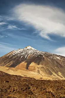Tenerife Travel Destinations Prints: Snowcapped Teide volcano