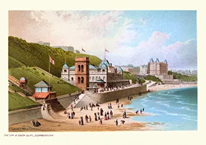 The Spa and South Cliff, Scarborough, North Yorkshire, Victorian holiday resort 19th The Spa and South Cliff, Scarborough, North Yorkshire, Victorian holiday resort 19th