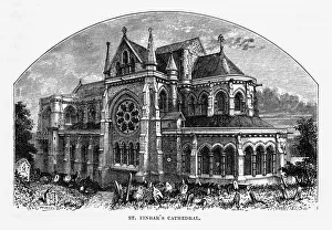 St. Finbaras Cathedral, Cork, County Cork, Ireland Victorian Engraving, 1840 St. Finbaras Cathedral, Cork, County Cork, Ireland Victorian Engraving, 1840