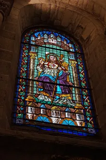 Stained glass Window Cathedral of Santiago de Compostela, Spain Stained glass Window Cathedral of Santiago de Compostela, Spain
