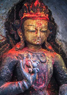 Statue of Buddha, Swayambhunath, Kathmandu, Nepal Statue of Buddha, Swayambhunath, Kathmandu, Nepal