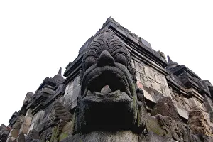 A statue of lion's head at Borobudur A statue of lion's head at Borobudur