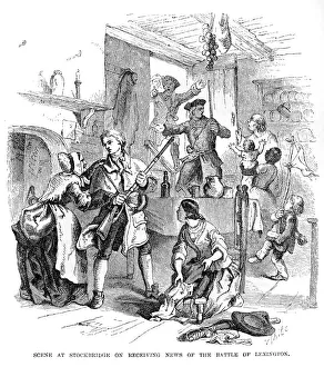 Stockbridge receiving news engraving 1859 Stockbridge receiving news engraving 1859