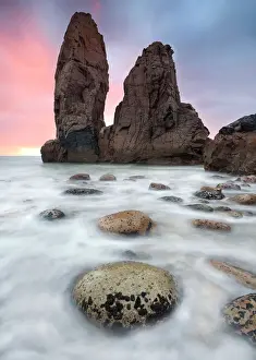 Fine Art Storehouse Print: Stone Tower at Malhada Beach