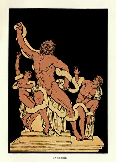 Stories from Virgil - Laocoon and his sons being attacked by the snakes Stories from Virgil - Laocoon and his sons being attacked by the snakes