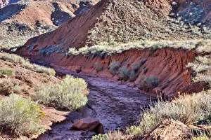 Streambed near Fisher Towers, Moab, Utah, USA Streambed near Fisher Towers, Moab, Utah, USA