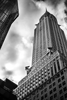 Striking view of the Chrysler building with dramatic sky Striking view of the Chrysler building with dramatic sky