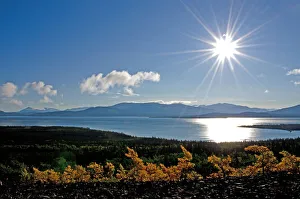 Sunrise over Desdeash Lake, Yukon terr,. Canada Sunrise over Desdeash Lake, Yukon terr,. Canada